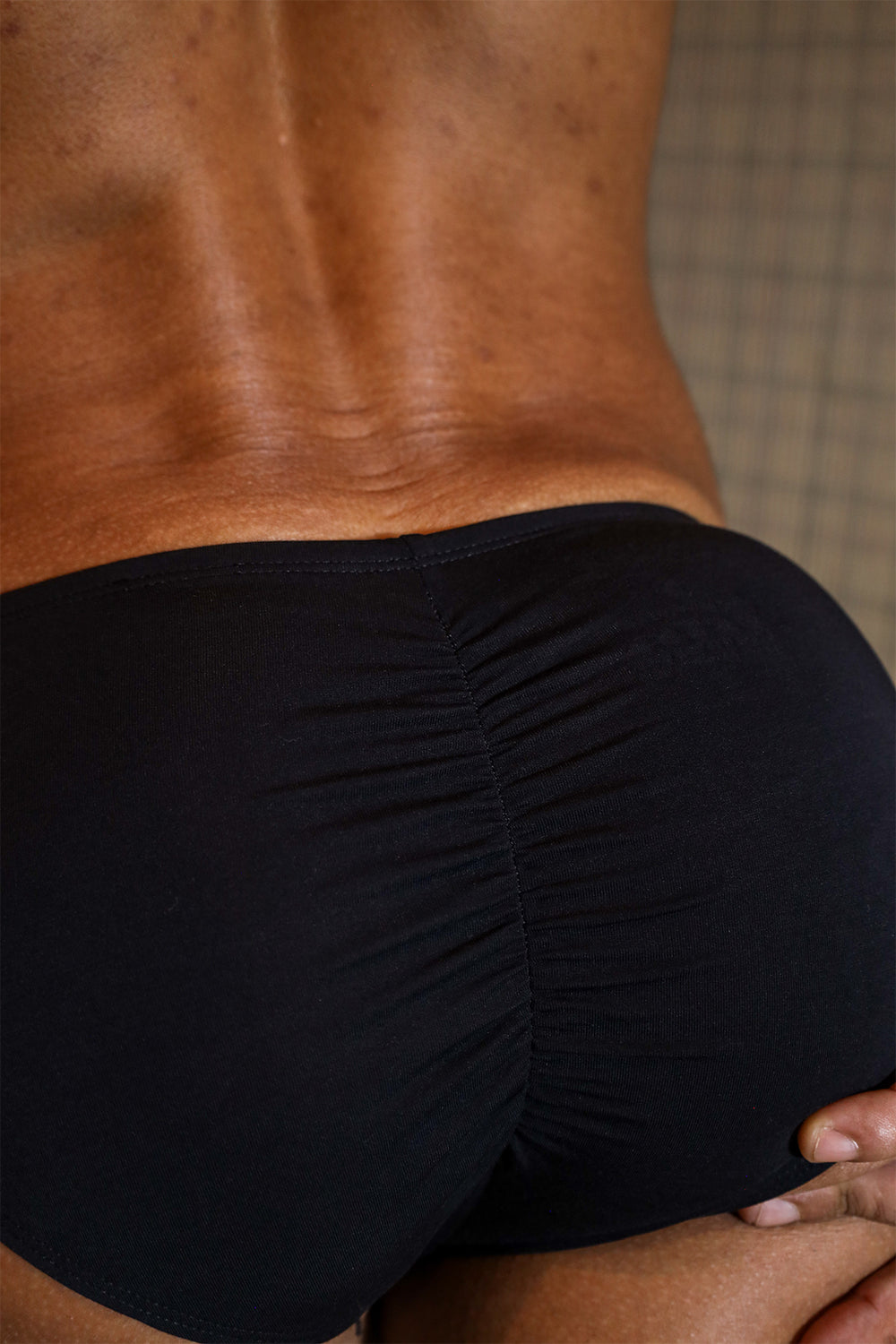 Cheek Peek Scrunch-Butt Briefs - Black