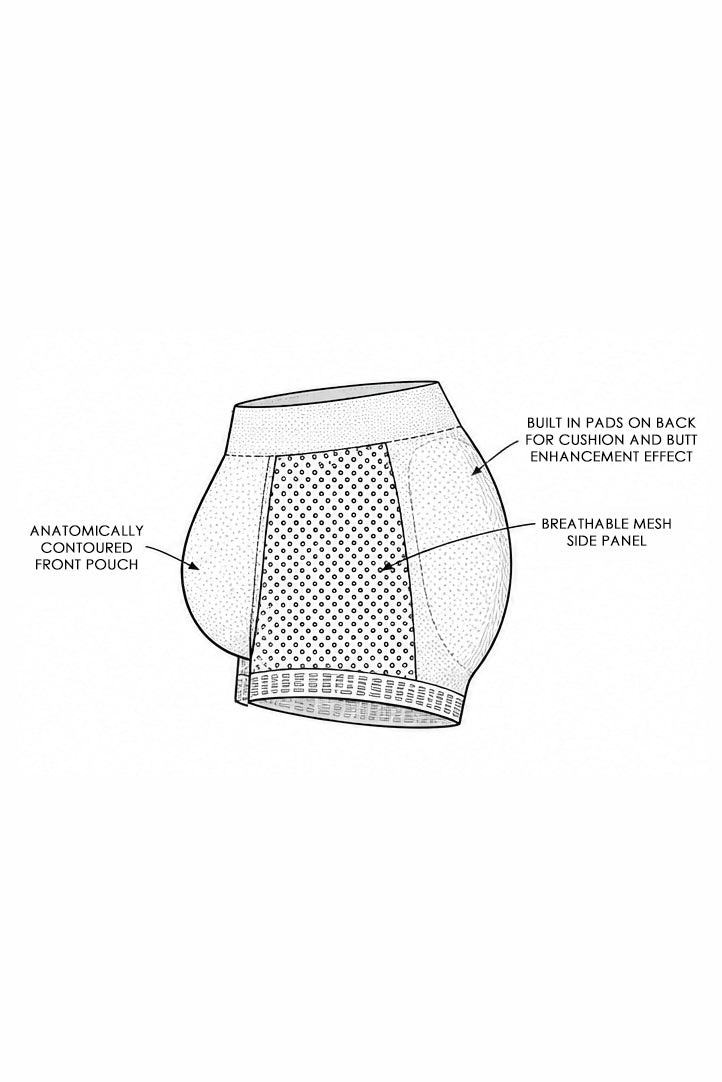 Padded Butt-Lift Boxers - Noir