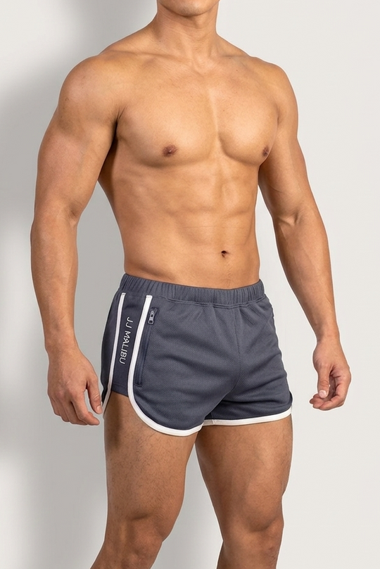 Nightcall Elastic Waist 3" Short Shorts - Smokey Grey