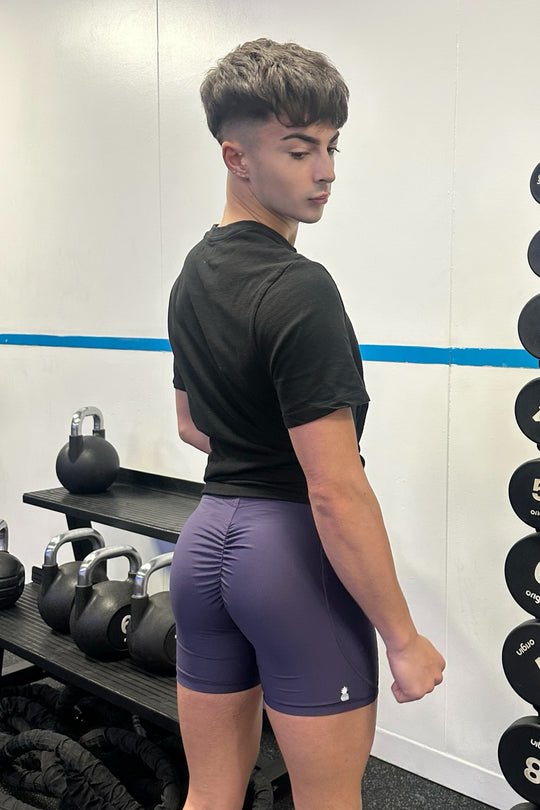 Lustrous Scrunch-Butt 4.5" Bike Shorts - Sugar Plum